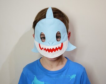 Shark mask costume, shark party, shark party favor, shark party bag, animal mask, animal costume, kids, children's, adult mask gift birthday