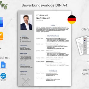 Application template for skilled trades in Germany 2026 | Tabular CV, cover pages, cover letter | All professions, simple and professional