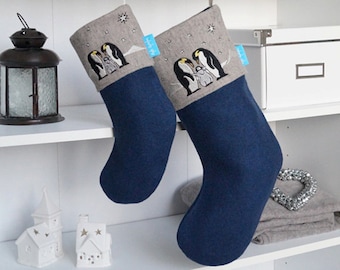 Penguins and Chick Christmas Stocking