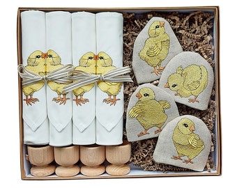 Luxury Embroidered Little Chick Gift Set