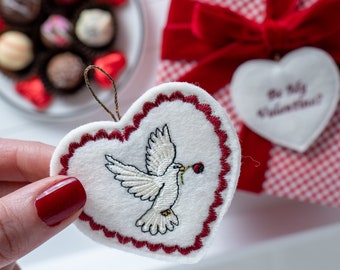Personalised Embroidered Valentine's Gift Tag