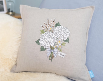 Personalised New Mum/New Beginnings Bouquet Cushion