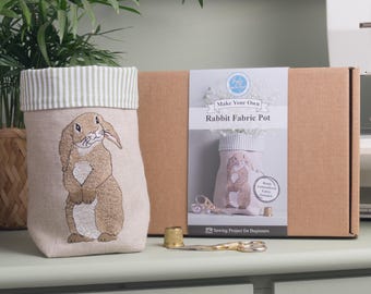 Make Your Own Rabbit Fabric Pot Sewing Kit