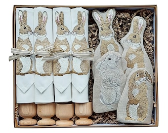 Luxury Embroidered Rabbit Gift Set