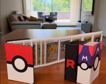 Magnetic Poke-Inspired Trading Card Binder | Poke Ball Card Holder Book
