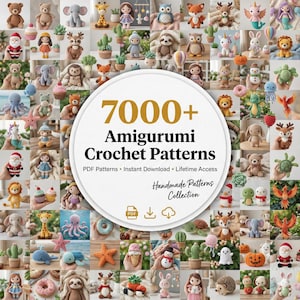 7000+ Amigurumi Crochet Patterns Bundle: Plushies, Animals, Characters (PDF Download) | TIVANEST