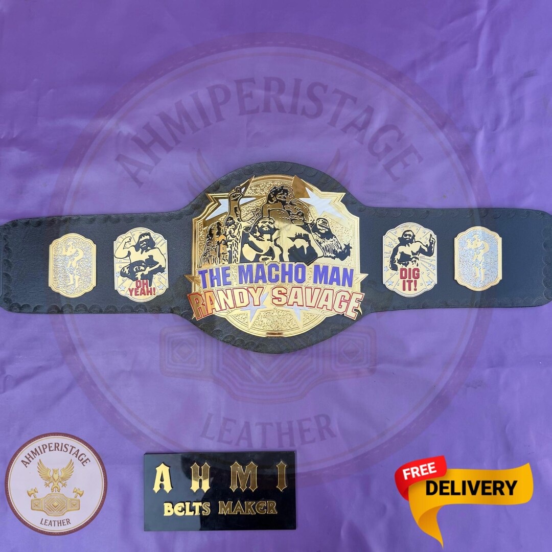The Macho Man Randy Savage Championship Replica Belt, Real Leather ...