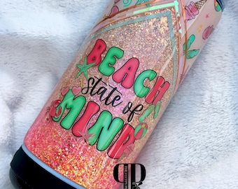 Beach State of Mind Bluetooth-Lautsprecher Tumbler | Glitter Epoxy, 20oz