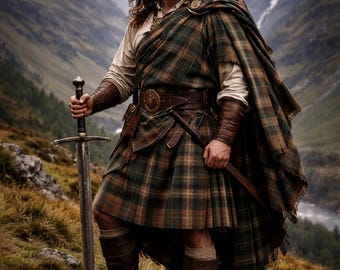 Kilt en laine traditionnel pour homme – Highland Heritage Garment