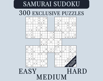 Samurai Sudoku Book PDF | 300 Giant Large Print Puzzles for Adults