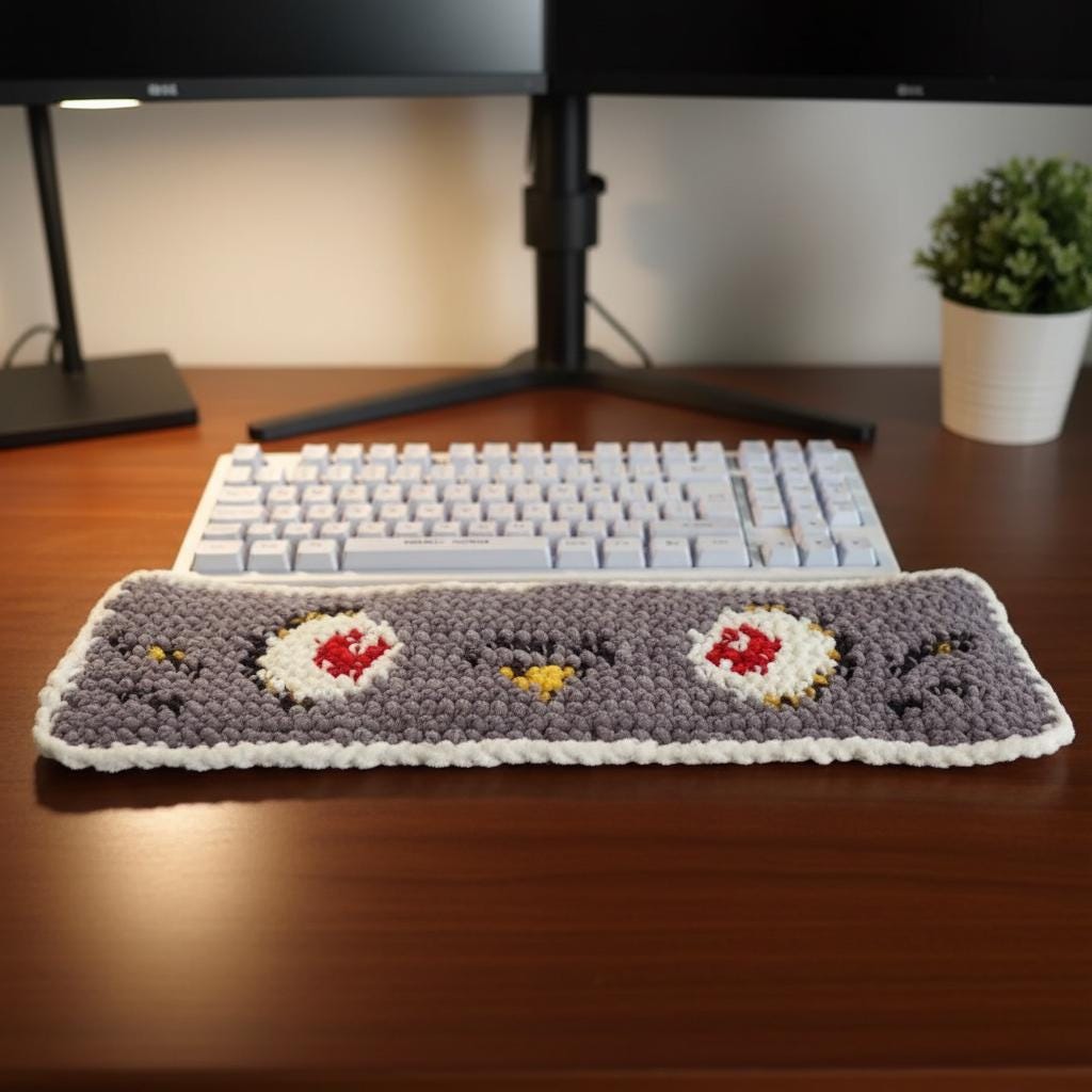 Beginner Keyboard Wrist Rest Crochet Pattern Pdf, Plush Keyboard ...