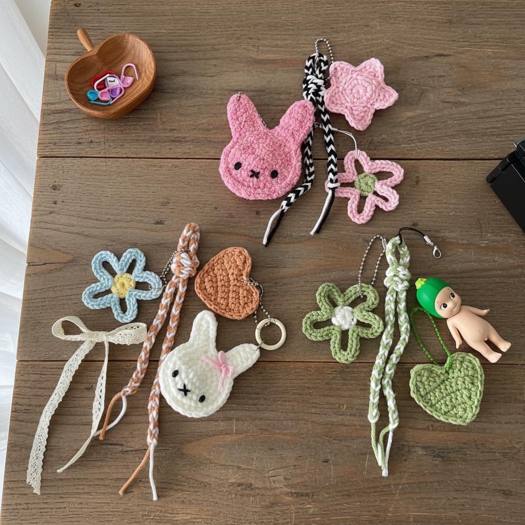 Miffy-Inspired Plush Keychain Bundle Pattern
