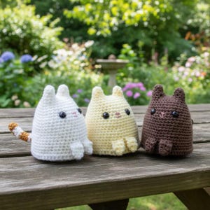 Dumpling Kitty Crochet Keychain Pattern pdf, Amigurumi Cat Keychain Charm Bag, Gift for girlfriend and kids