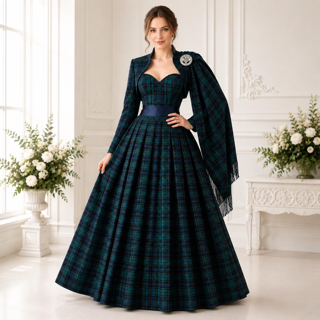 tartan evening dresses uk Tartan Dream Dress Red by Sarah Regensburger