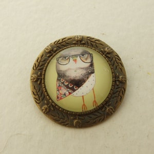 Owl Brooch, cute bird brooch,vintage style