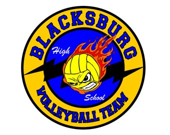 Volleyball Car Magnet - On Fire, Volleyball Magnet, Volleyball, Car Magnet, Team Magnet, Sports Magnet, Volleyball