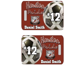 Soccer Luggage Tag, Soccer Bag Tag, Custom Bag Tag, Personalized Luggage Tag, Soccer Tag, Stocking Stuffer, Team Gift, Coach Gift, Award