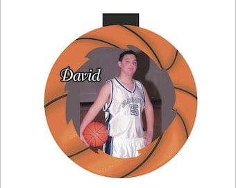 Basketball Ornament, Holiday Ornament, Personalized Ornament, Photo Ornament