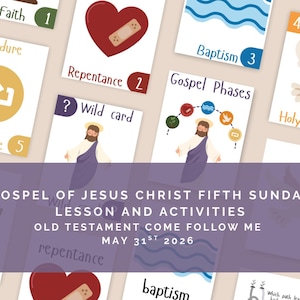 Gospel of Jesus Christ FIFTH SUNDAY lesson and game