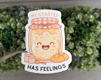 Funny Sourdough Starter Sticker, Baking Bestie Gift