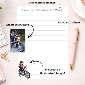 Personalized Cartoon Notepad, Custom Character Gift from Photo, Unique Gift Based on Hobbies, Funny Personalized Gift, Custom Stationery