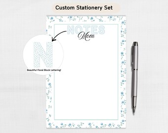 Personalized Stationery Set, Custom Note Pad Set, Stationery Gift for Women, Customized Stationary Notepad and Planner Set