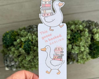 Silly Goose Bookmark – Die Cut, Double Sided Cardstock Gift For Reader