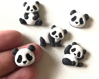 Panda Magnets, Cute Black and White Panda Magnets, Panda Thumbtacks, Refrigerator Magnets, Fridge Magnet, Office Decor, Dorm Decor