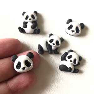 Panda Magnets, Cute Black and White Panda Magnets, Panda Thumbtacks, Refrigerator Magnets, Fridge Magnet, Office Decor, Dorm Decor image 1