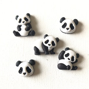 Panda Magnets, Cute Black and White Panda Magnets, Panda Thumbtacks, Refrigerator Magnets, Fridge Magnet, Office Decor, Dorm Decor image 2