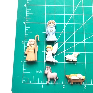 Nativity Magnets, Miniature Manger Scene, Baby Jesus, Mary, Joseph, Refrigerator Magnet, Fridge, Christmas Décor image 4