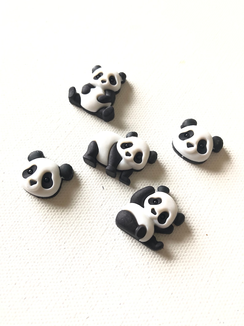Panda Magnets, Cute Black and White Panda Magnets, Panda Thumbtacks, Refrigerator Magnets, Fridge Magnet, Office Decor, Dorm Decor image 4