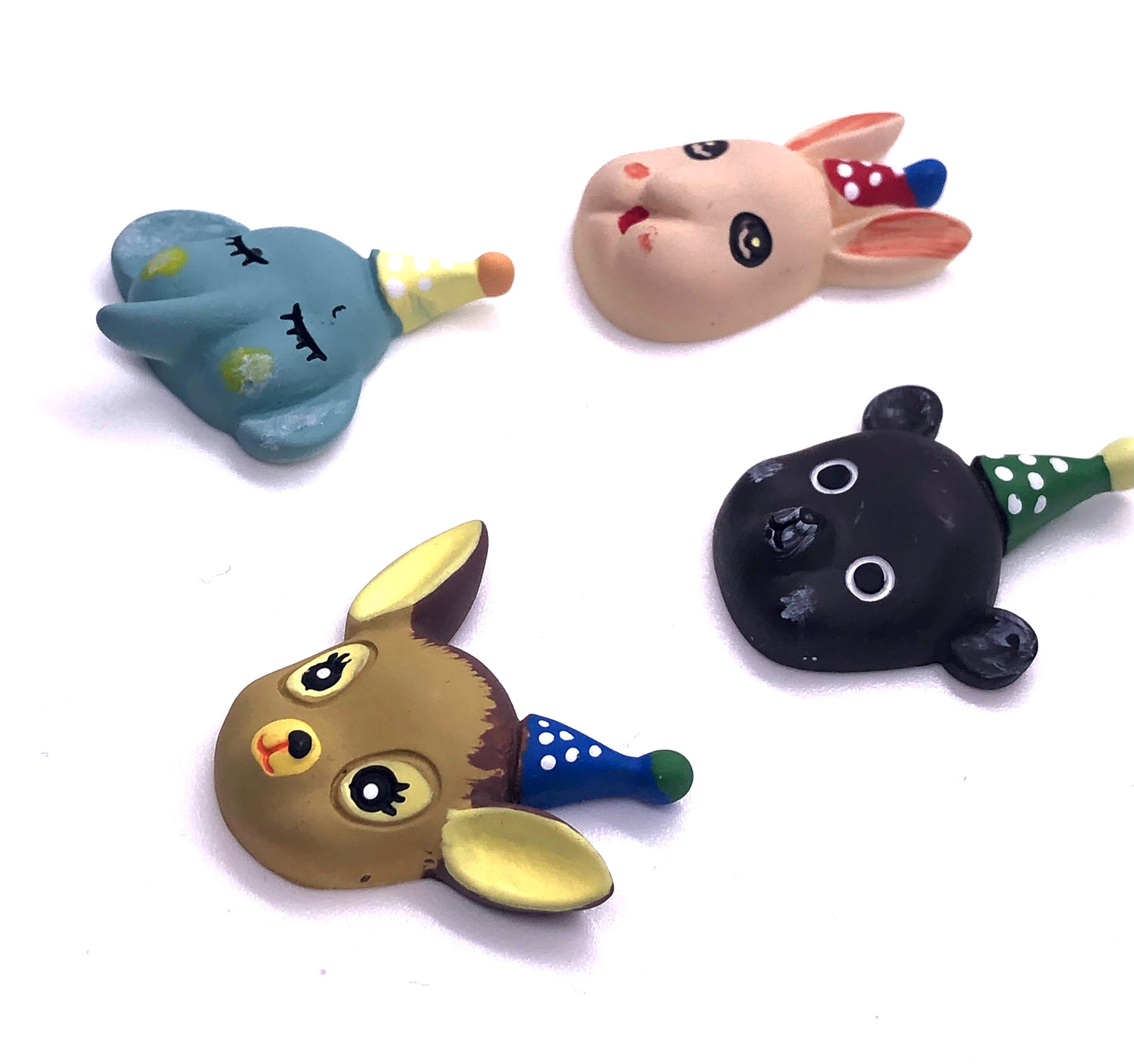 White Board Fridge Magnetic Calendar Bunny Birthday Animals Magnets