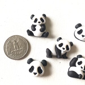 Panda Magnets, Cute Black and White Panda Magnets, Panda Thumbtacks, Refrigerator Magnets, Fridge Magnet, Office Decor, Dorm Decor image 8