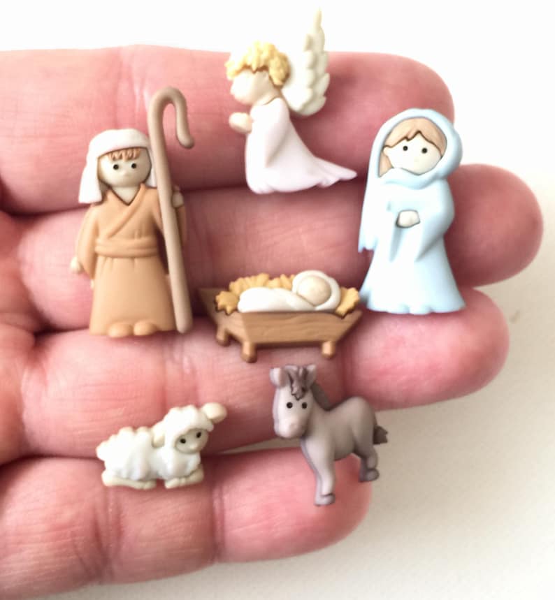 Nativity Christmas Miniature Manger Scene Baby Etsy