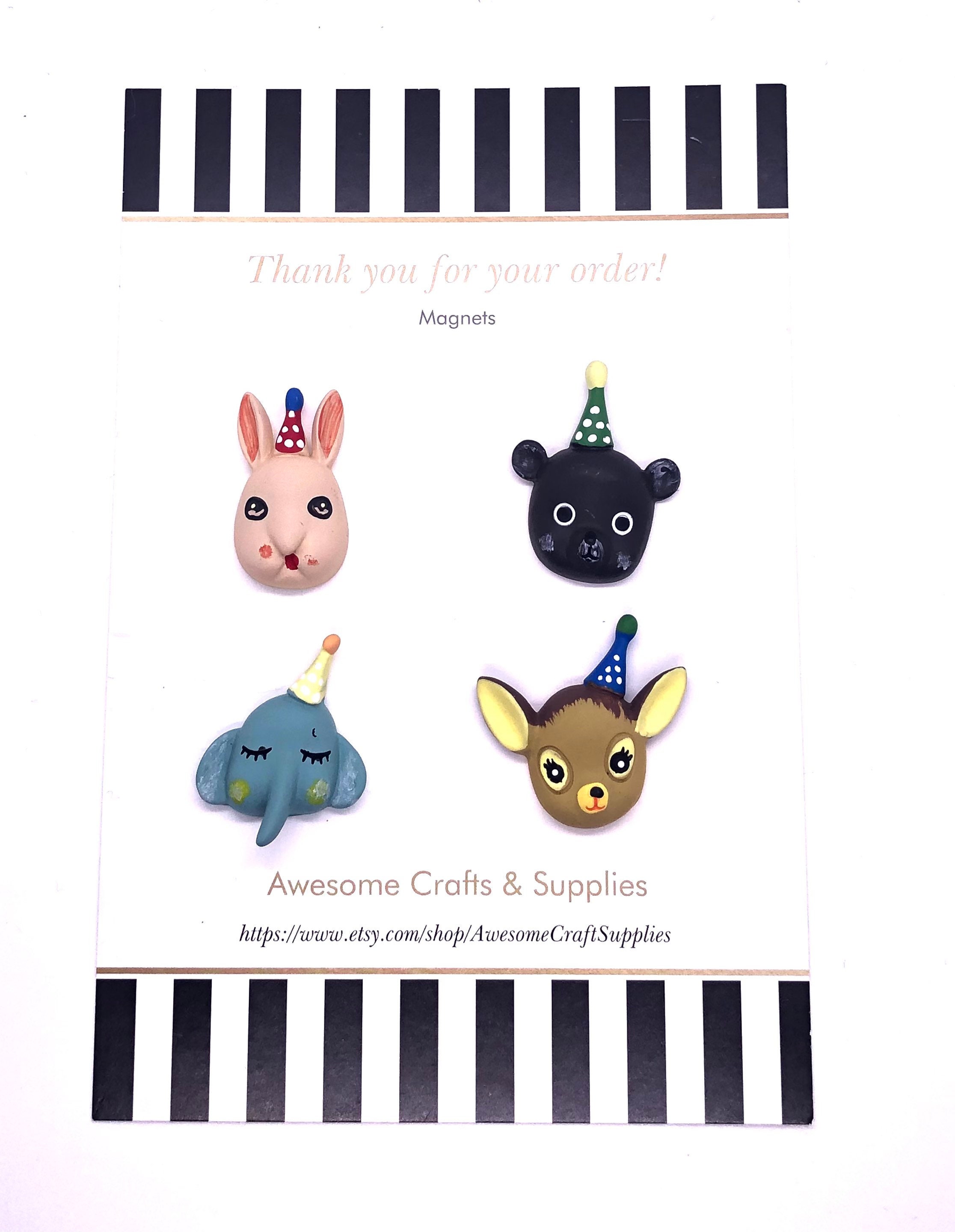White Board Fridge Magnetic Calendar Bunny Birthday Animals Magnets