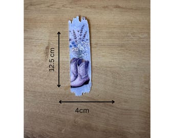 Western Cowboy Boots Bookmark | Wildflower Floral Design (Double-sided)