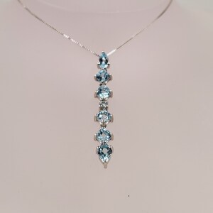 Collar de topacio natural, piedras semipreciosas, joyería hecha a mano, plata de ley, colgante