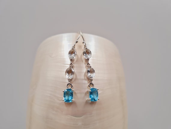 Neon blue apatite best sale earrings