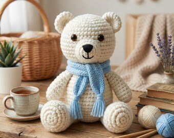 Schema per orsetto amigurumi all'uncinetto / Peluche pasquale fai da te (schema PDF)