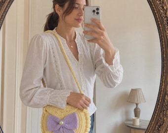 Modello per borsa all'uncinetto, download immediato / Borsa tote e borsa a tracolla boho all'uncinetto in PDF / Modello per borsetta all'uncinetto, tutorial per borsa da weekend