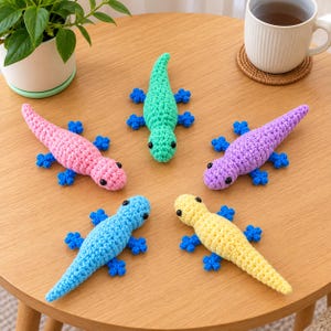 Häkelanleitung für eine Eidechse (PDF, ohne Nähen) | Amigurumi-Eidechsenmuster | Einfache Häkelanleitung | Sofort-Download | Digitaler Download | Handgemachtes Geschenk