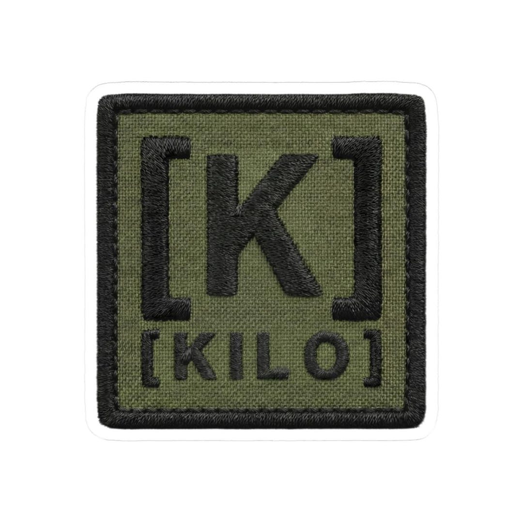 Call Sign Sticker Tactical Callsign Patch Sticker – Embroidered Style Military Alphabet ...