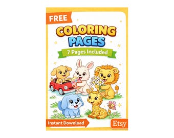 Pages de coloriage gratuites pour enfants de 2 à 5 ans : animaux mignons, livre de coloriage PDF à imprimer pour tout-petits, téléchargement instantané