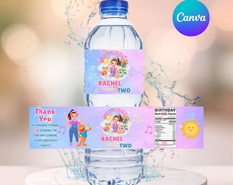 Etiqueta para botella de agua de la Sra. Rachel / Recuerdos de fiesta de la Sra. Rachel / Decoraciones para fiestas de aprendizaje preescolar / Botella de agua de la Sra. Rachel / Fiesta de la Sra. Rachel