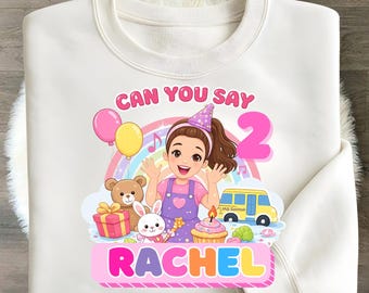 Cumpleaños de Rachel PNG, Camiseta personalizada de la Sra. Rachel PNG, Cumpleaños de la Sra. Rachel PNG, Tema de fiesta de Rachel PNG, Rachel editable PNG Canva