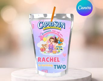 Sra. Rachel Caprisun / Recuerdos de fiesta de la Sra. Rachel / Decoraciones para fiestas de aprendizaje preescolar / Sra. Rachel Caprisun Elmo / Fiesta de la Sra. Rachel /