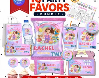 Ms Rachel Bundle | Ms Rachel Party Favors |Preschool Learning Party Decorations Ms Rachel Cupcake Toppers Elmo | Ms Rachel party