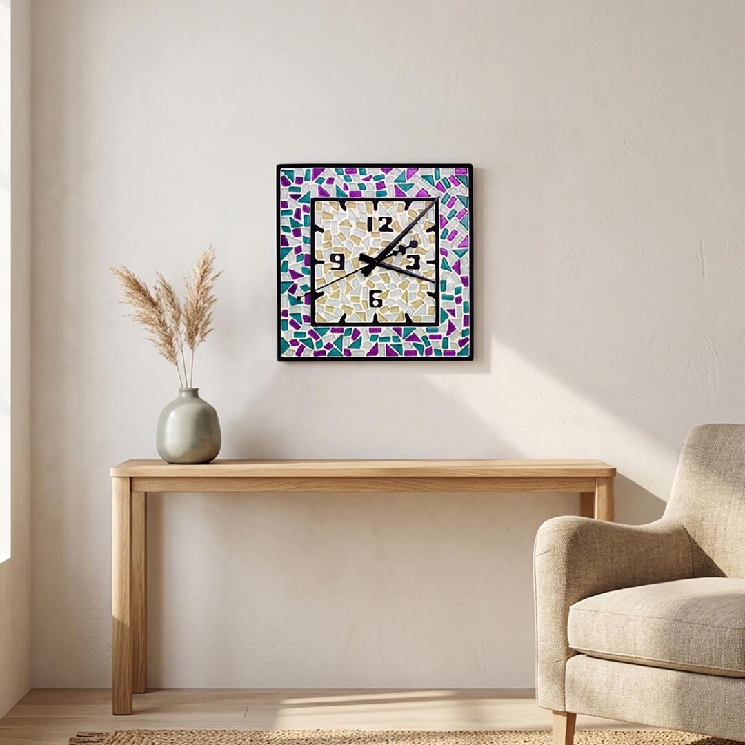 DIY Mosaic Clock Kit, Wall Clock Decor, Craft Kit for Adults, Handmade ...