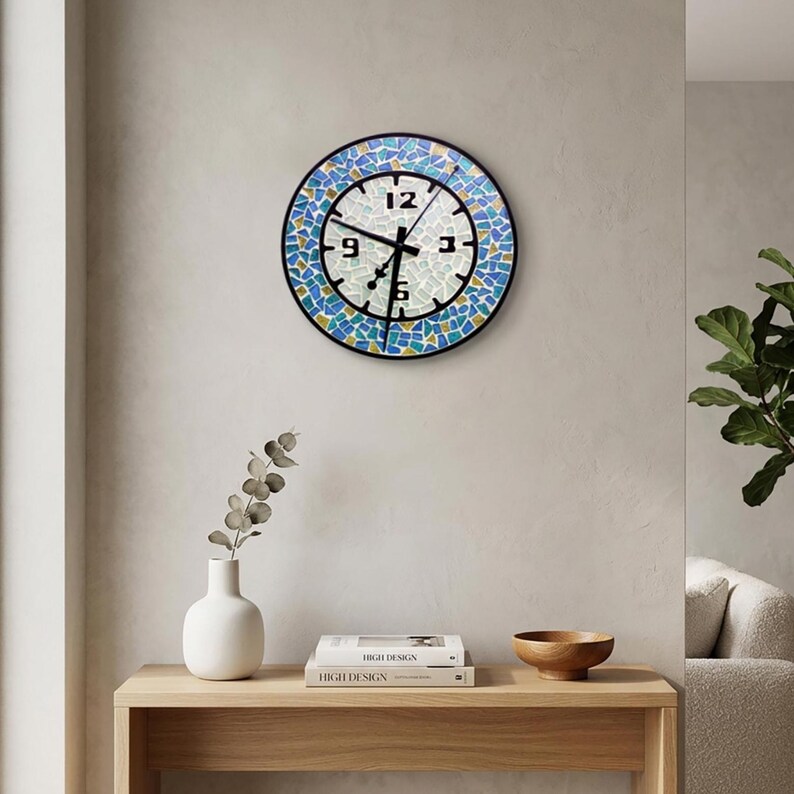 DIY Mosaic Clock Kit, Wall Clock Decor, Craft Kit for Adults, Handmade ...